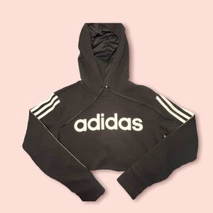 Adidas Cropped Hoodie Size Small